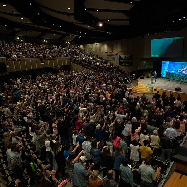 big meeting in auditorium